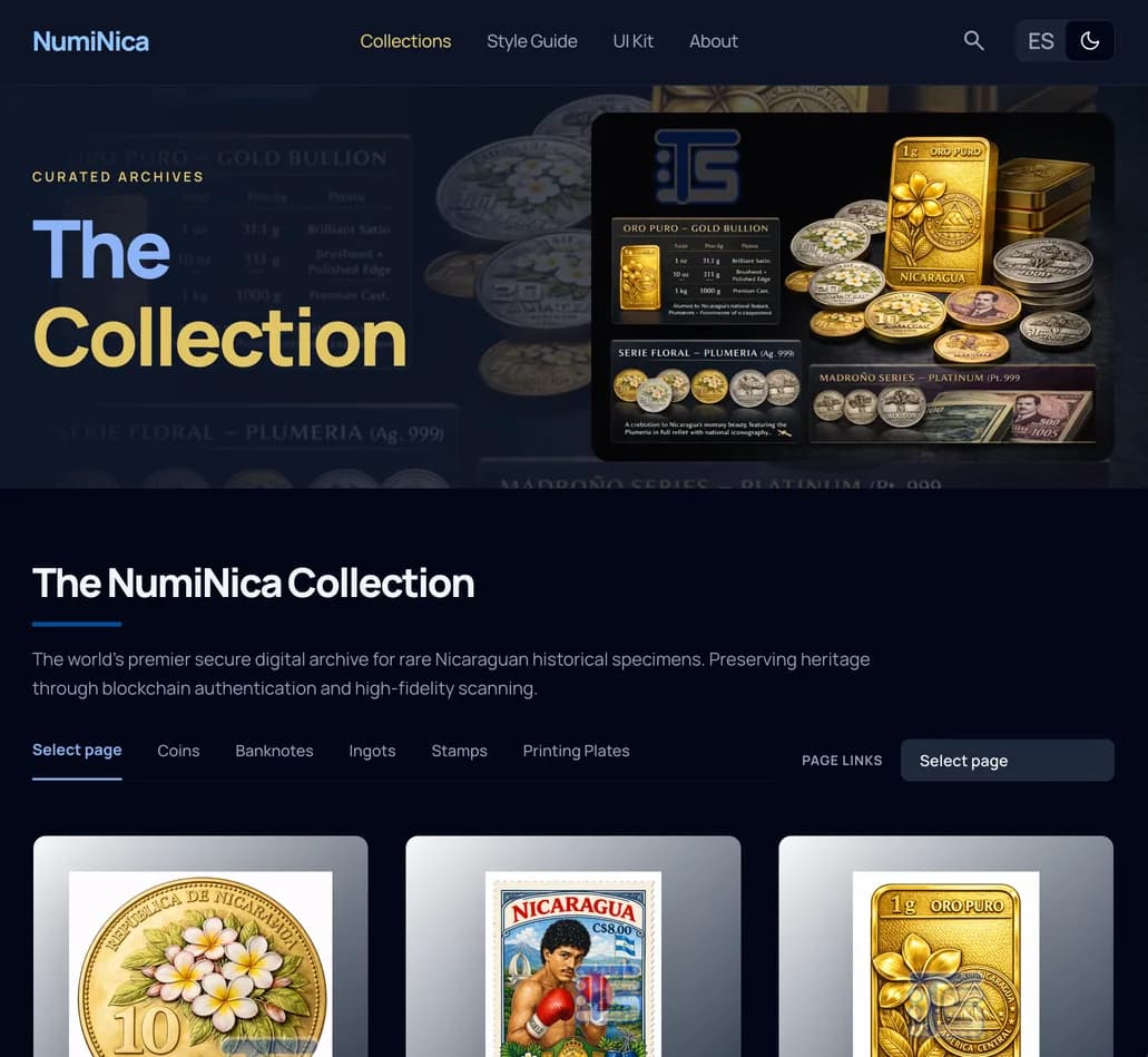 NumiNica - Numismatic online portfolio